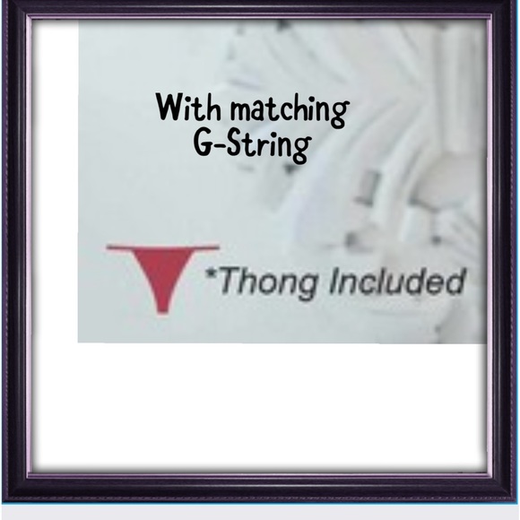 Wine knit Bodystocking dress & matching g-string lingerie - Picture 3 of 3